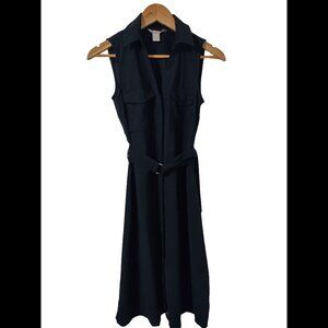 H&M Utility Shirt Dress Navy Blue 0